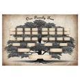thumbnail image 1 of Cuadro de árbol Genealógico Vintage Póster de Lienzo Decoración de Arte Genealógico de Ancestros con Historia Familiar Rellenable DIY Perfecto para Todas las Edades ANGGREK  Otros, 1 of 7