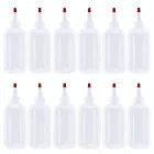 12 pack of 8oz (240mL) Plastic Boston Round Squeeze Bottles   Yorker Caps LDPE