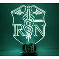 thumbnail image 3 of RN Nursing Registered Nurse Caregiver Medic Attendant Carer Night Light Up LED Engraved Custom Name Free Personalized Gift Table Lamp Room Decor with Remote, 16 Color Options, It's Wow, 3 of 10