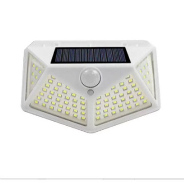 Luz solar para exteriores, luz de jardín, luz de inducción del cuerpo humano, luz de calle recargable de cuatro lados para el hogar, luz de pared, luz solar