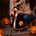 thumbnail image 5 of Aurorax Halloween Porch Goose Outfits 23" Holiday,Goose Clothes for Cement Goose Porch Goose 17/19 inch,Witch Black Porch Goose Clothing Accessories for Yard Outdoor Garden, 5 of 7