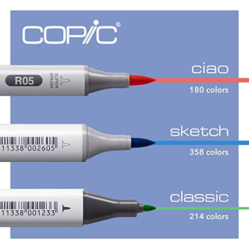 Copic Premium Artist Markers - 72 Color Set A - Intermediate Level