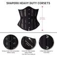 thumbnail image 3 of Shaperx 26 Corsé De Malla Transpirable Con Huesos De Acero Doble Faja De Entrenamiento De Cintura Resistente Sz1996-Negro-Xl, 3 of 5
