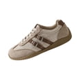 thumbnail image 2 of HTHLVMD Gum Sole Casual Sneakers, Orthopedic Shoes for Women, Sneakers for Women, Vintage Inspired Athletic Shoes, Women's Retro Lace-Up Sneakers, Buckle Detail Casual Athletic Shoes, Beige 5.5, 2 of 5