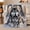 Husky Cuddles, variant on Majestic Siberian Husky Snowy Mountain Moonlit Wilderness, Peaceful Pet Portrait Pattern, Warm Flannel Blanket for Cabin and Lodge, Dog Lovers Just Because Gift, Pet Lover Home Decor