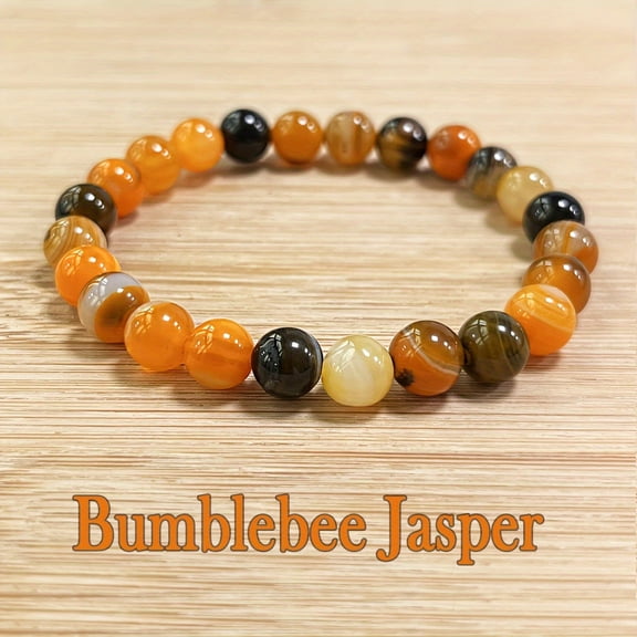 Top-kevin Bumblebee Agate Bracelet, Natural Stone Beads, Handmade Fashion Bracelet, Gorgeous Boho Style Jewelry Accessories for Men And Women, Exquisite Gifts for Friends And Lovers