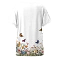 thumbnail image 5 of vigerkar Womens Summer Tops 2026 V Neck Short Sleeve Shirts Trendy Dressy Casual Vacation Outfits Printed (White, L), 5 of 9