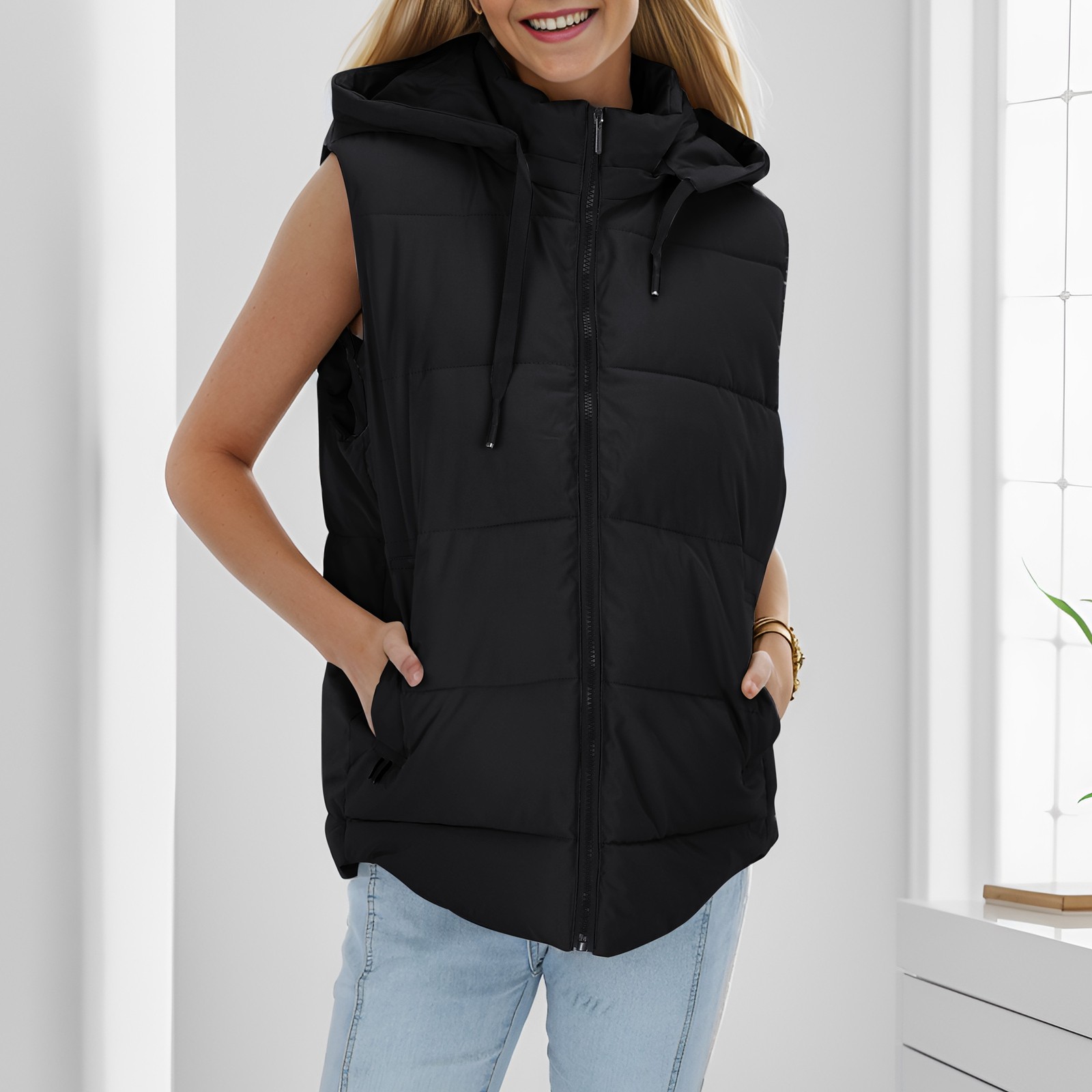 Bubble vest women's outerwear sale