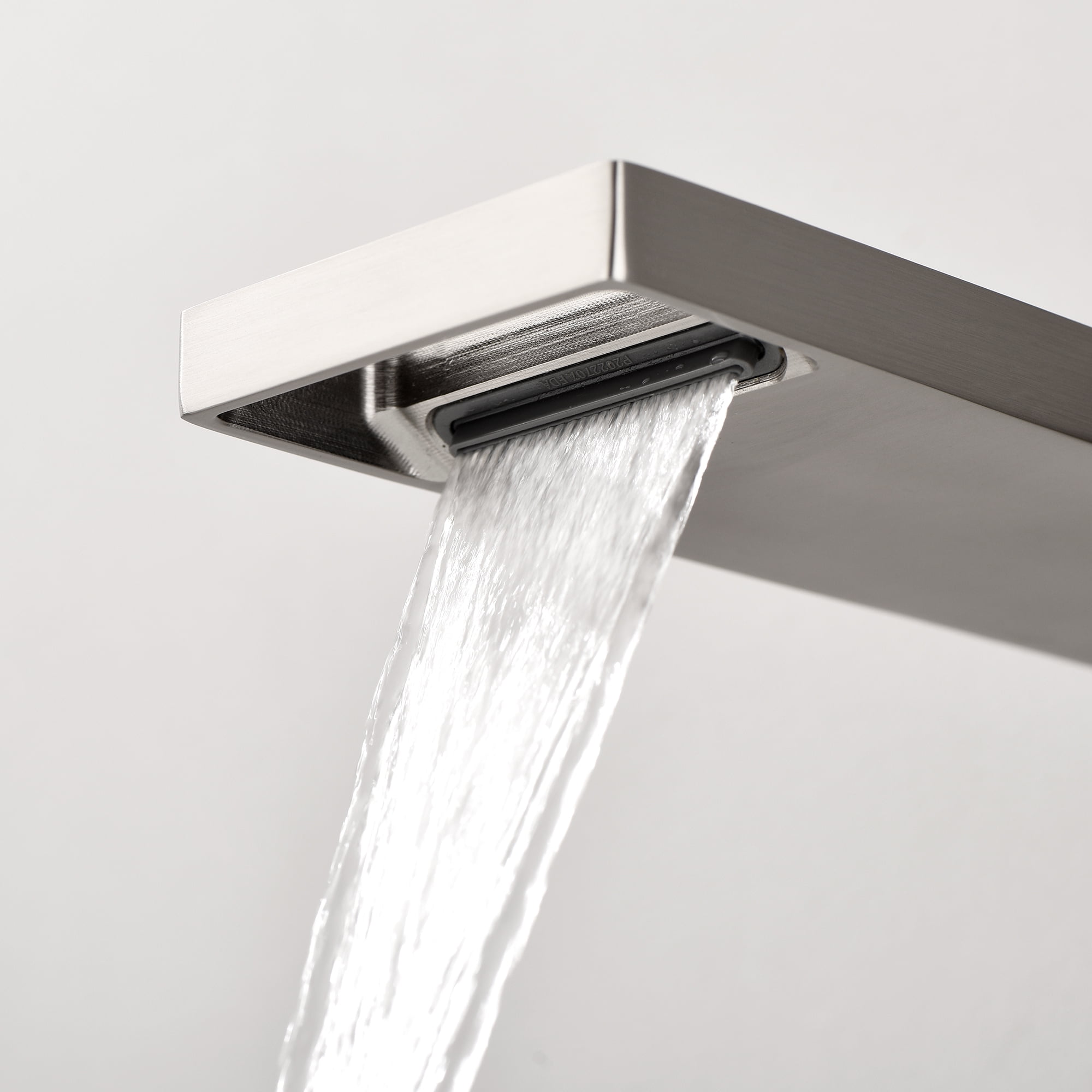 SUMERAIN Single Handle Waterfall Bathroom Faucet Wall Mount Vessel Sink Faucet with Brass Rough-in Valve,Brushed Nickel