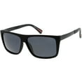 thumbnail image 2 of Men's Action Sport Large Flat Top Rectangle Sunglasses Polarized Lens 59mm (Black / Smoke), 2 of 4