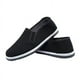 thumbnail image 1 of Zapatos de tela viejos para hombre, zapatos de tela en capas hechos a mano de corte bajo, zapatos de lona casuales y transpirables, zapatos de tela negros étnicos, 1 of 1