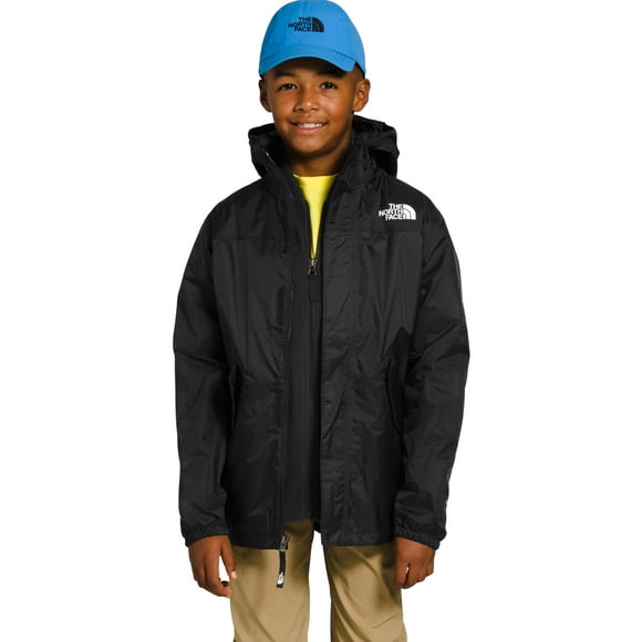 The North Face Youth Stormy Rain Triclimate DWR Jacket, TNF Black, Medium
