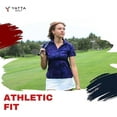 thumbnail image 2 of Yatta Golf Womens Standout Performance Short Sleeve Golf Polo Shirt (Violet Vogue, XX-Large), 2 of 4