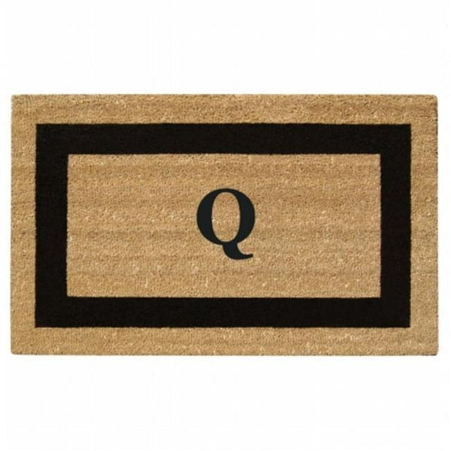 Nedia Home 33020Q 36 x 20 in. SuperScraper Black Single Picture Frame Mat Monogrammed Q