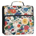 thumbnail image 5 of FORMRS Zipper Binder with Shoulder Strap 2-inch Ring 500 Sheet Capacity File Bag, Red Japanese Floral Pattern, 5 of 5