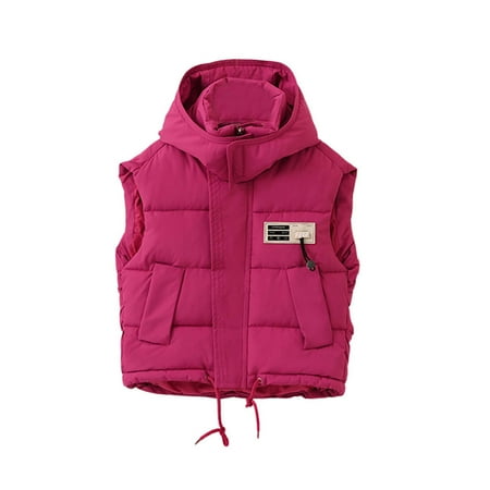 Little Girls Boys Puffer Vest Boys Winter Vest Cute Jackets Zipper Up Down Coats Winter Clothes for Children 7-8 Years