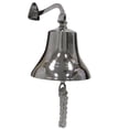thumbnail image 2 of Silver Aluminum Ship Bell with Rope, 7", 2 of 2