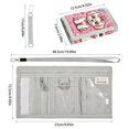 thumbnail image 3 of JIALIOU Nylon Trifold Card Wallet with ID Window Zipper Pocket for Men Women Teen Dog Bone Rainbow Heart, 3 of 7
