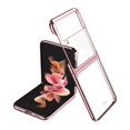 thumbnail image 2 of Funda Transparente Para Teléfono Compatible Con Samsung Galaxy Z Flip3 Funda Protectora Antihuellas Dactilares Carcasa De Galvanoplastia Plegable Con Todo Incluido Noticed EL016807-05, 2 of 5