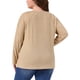 thumbnail image 3 of Blusa de Talla Grande para Mujeres, Camisas de Manga Larga con Cuello Redondo, Tops Tunic de Corte Holgado 3X Caqui, 3 of 6