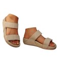 thumbnail image 3 of DAFEI Women's Thick Soled Flat Single Strap Slip Sandals with Cut Out Design Casual Open Back Sandals, 3 of 8