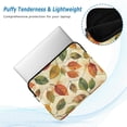 thumbnail image 2 of FORMRS 15"-15.6" Laptop Sleeve Protective Case Soft Carrying Quilted Computer Bag Cover, Beige Leaves, 2 of 7