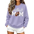 thumbnail image 2 of Karight Women's Football Mom Graphic Crewneck Sweatshirt Long Sleeve Casual Pullover Top, 2 of 6