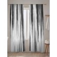 thumbnail image 5 of Sheer Curtains 84 Inches Long 2 Panels Set for Living Room, Black Gray White Semi Sheer Curtains for Windows, Vintage Rustic Abstract Ombre Aesthetic Voile Window Treatments Rod Pocket Curtain, 5 of 7