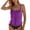 Purple, variant on QURATI Swimwear Tankini Swimsuits for Women Plus Size Summer Beach 2 Piece Bathing Suit Swim Tank Tops Swimwear Black L