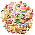thumbnail image 2 of 35pcs-50pcs Cute Food Stickers Cartoon Dessert Stickers Funny Cuisine Decals for Laptops Notebooks Suitcase, 2 of 9