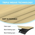 thumbnail image 3 of Hengbo Blackout Door Curtains Privacy French Door Curtains 26inchx 40inch No-Punch Insulated Curtains for Bedrooms, Patios, French Door Fronts, Kitchen Glass Doors Tie Sun Shades 2 Panel - Yellow, 3 of 8
