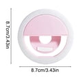 thumbnail image 3 of weibbin Clip On LED Selfie Light for Phone Photography, 3.4in Portable Rechargeable Fill Light with 3 Brightness, 3 of 6