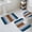 Blue Brown, variant on Blue Brown Bath Mat 3 Piece Bathroom Rug Set, Farmhouse Wood Grain Vintage Vertical Striped Non Slip Bath Rug Contour Mat and Toilet Lid Cover, Absorbent Shower Mats Soft Bath Rugs and Mats Sets