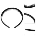 thumbnail image 3 of 4 diademas de peine de dientes para mujer, bandas antideslizantes para la cabeza, diadema de aro para el pelo para mujer, color negro, 3 of 7