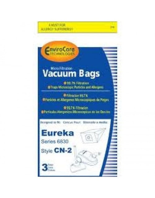 Eureka 6830 Series Powerteam Canister Style CN2 Vacuum Bags 3 Pk Part