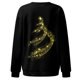 thumbnail image 3 of Gibobby Sudaderas navideñas Blusa de manga larga con cuello en O para mujer, para uso diario, en casa, al libre, con estampado navideño(Negro,G), 3 of 5