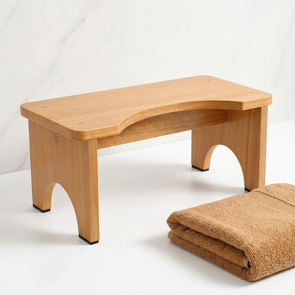Toilet Stool Squat Adult, Wood Poop Stool for Bathroom Adults.