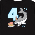 thumbnail image 4 of Inktastic 4th Birthday Shark with Cake Boys or Girls Long Sleeve Toddler T-Shirt, 4 of 5