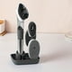 thumbnail image 1 of Teissuly Clearance Kitchen Can Add Dishwashing Liquid Long Handle Brush With 4 Brush Heads & Base, Sponge TPR Wood Pulp Cotton Does Hurt The Pot(Gray, One Size) Teissuly WER2023081406125, 1 of 5