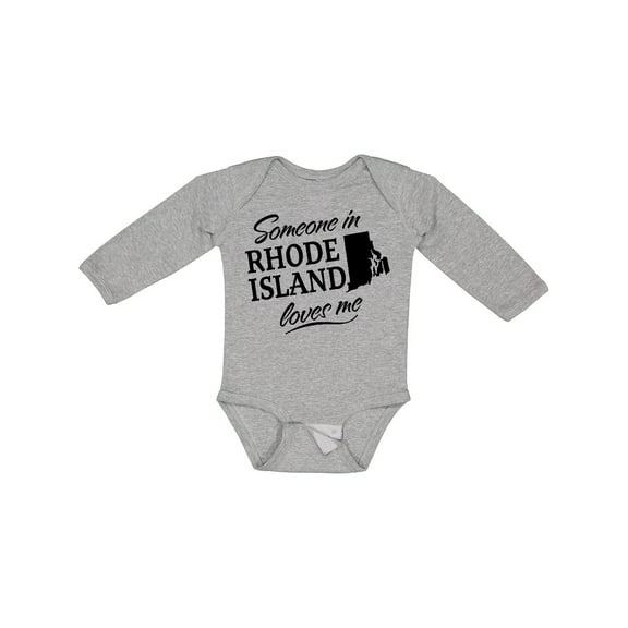 Inktastic Someone in Rhode Island Loves Me Boys or Girls Long Sleeve Baby Bodysuit