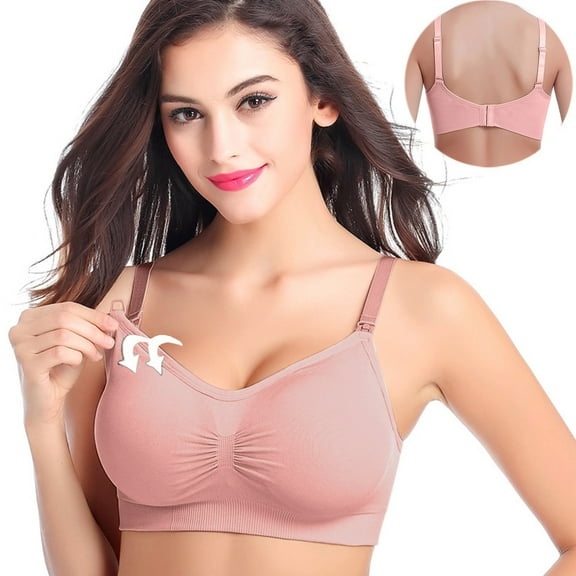 Tejiojio Maternity,Labor,Nursing Clothing Pregnant Women's Plain Color Bra Maternity Nursing Bras Vest Tops