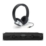 Samson Servo 200 200-Watt Power Amplifier and SR450 Closed Back Headphone Bundle