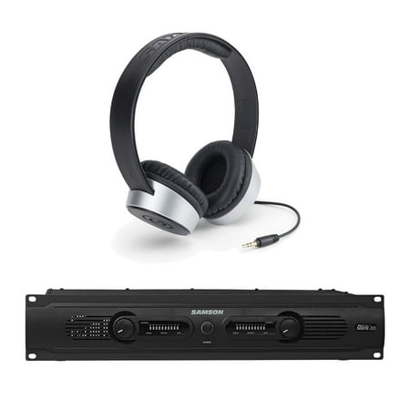 Samson Servo 200 200-Watt Power Amplifier and SR450 Closed Back Headphone Bundle