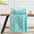 thumbnail image 5 of Home Soft Things Jacquard Faux Fur Throw - Bleached aqua - 50" x 60", 5 of 9