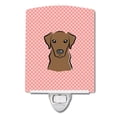 thumbnail image 1 of Carolines Treasures BB1234CNL Checkerboard Pink Chocolate Labrador Ceramic Night Light, 1 of 1