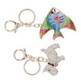 thumbnail image 3 of 2Pcs Rhinestone Keychain, Fish Keychains Bag Hanging Pendant Cute Animal Goldfish Keyring  Fish And Dog Elegant Rhinestone Vivid Colors Keychains For Wallet Handbag Backpack, 3 of 8