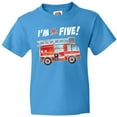thumbnail image 3 of Inktastic I'm 5 Fire Truck 5th Birthday Youth T-Shirt, 3 of 5