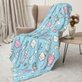thumbnail image 3 of Rateoe Funny Cute Teeth Pattern Flannel Throw Blanket, Ultra-soft Blanket for Bed, Couch, Car, Hypoallergenic Anti-pilling blanket-80"x60"(Vertical), 3 of 6