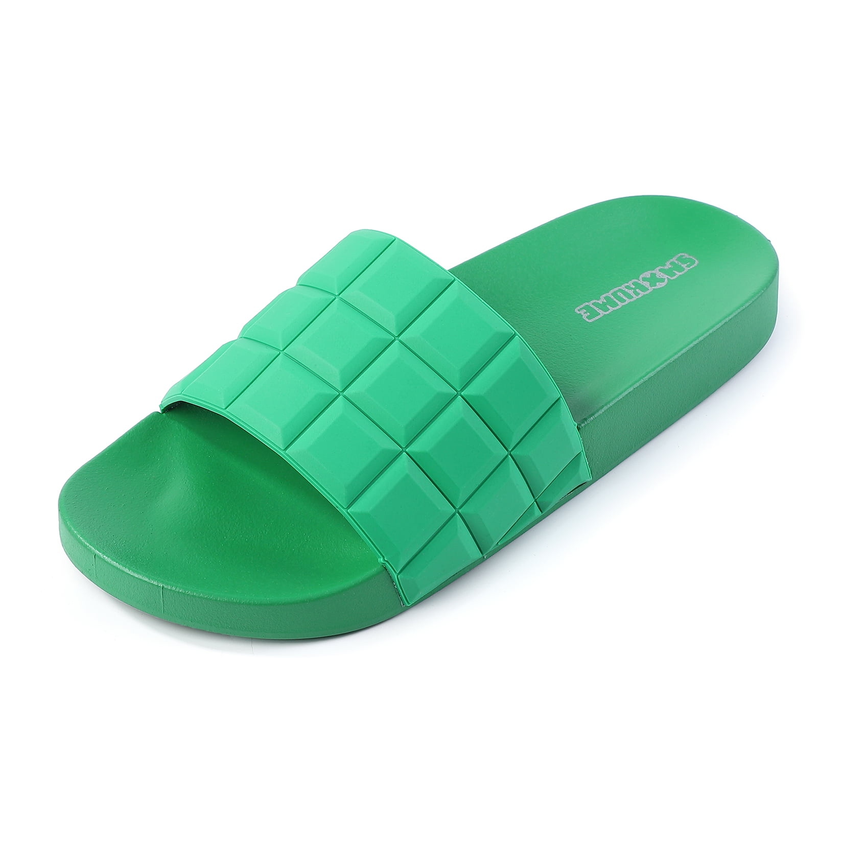 EastVita Women's Lego Embossed Slides Open Toe Rubber Pool Beach Shower
