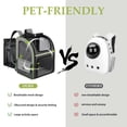 thumbnail image 3 of Mochila transportadora de mascotas Worfty Cat, ampliable, aprobada por la aerolínea, 3 of 8
